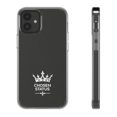 Clear Phone Case — "Chosen Status" Crown Clear Protective iPhone Case