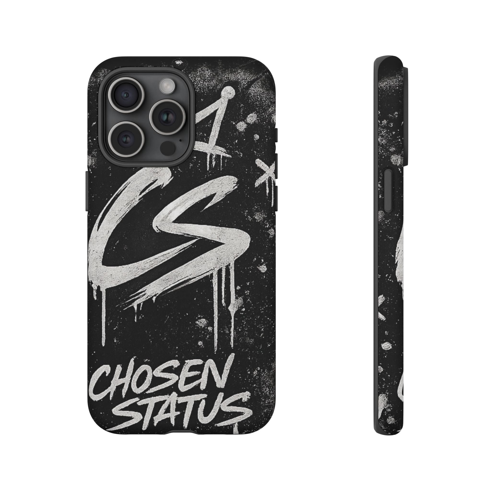 Phone Case — 'CS Chosen Status' Black Graffiti Protective Case