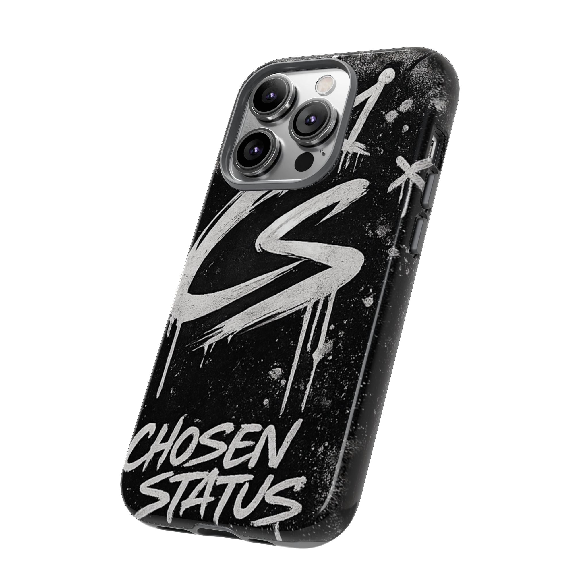 Phone Case — 'CS Chosen Status' Black Graffiti Protective Case