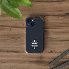 Clear Phone Case — "Chosen Status" Crown Clear Protective iPhone Case