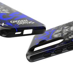 Lion “Chosen Status” Phone Case — Blue Graffiti Protective Cover