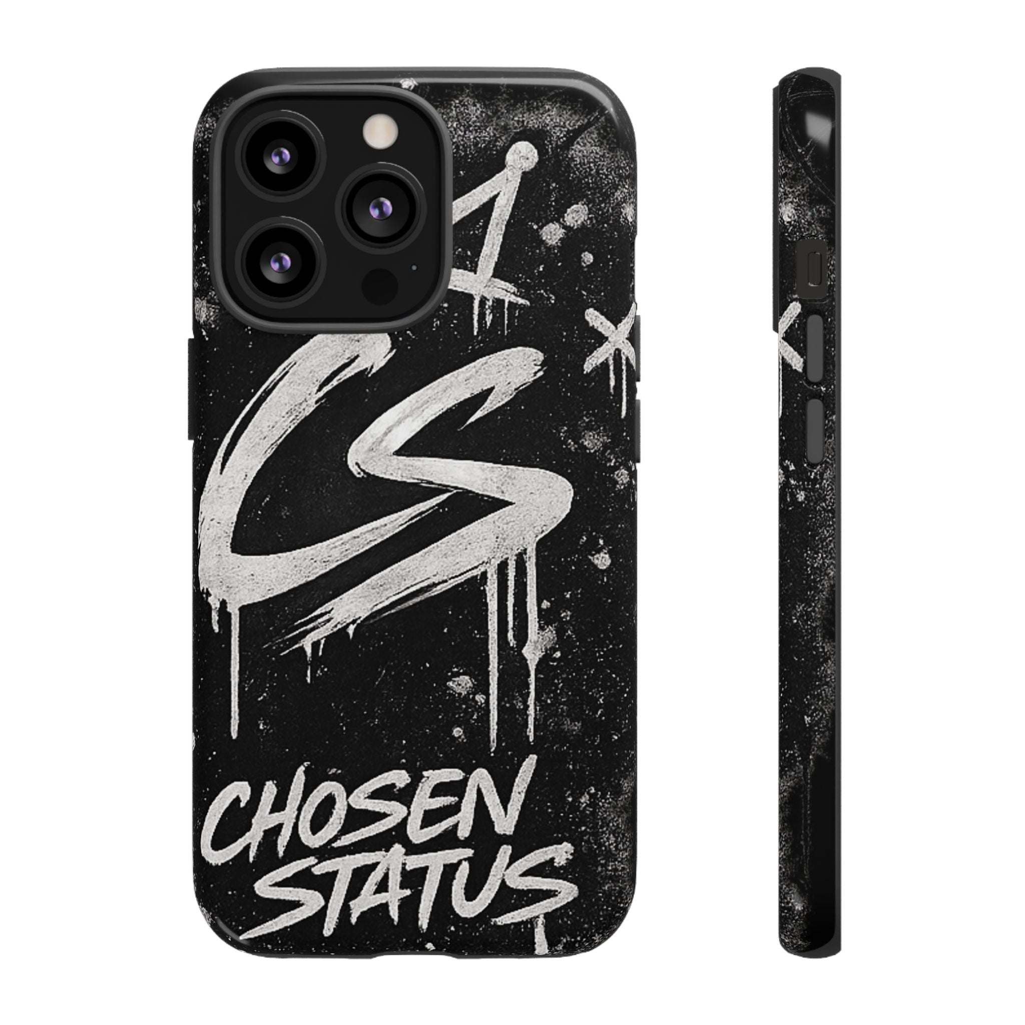 Phone Case — 'CS Chosen Status' Black Graffiti Protective Case