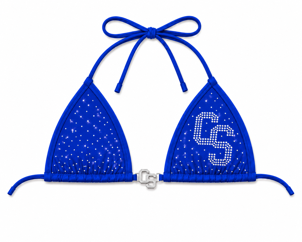Chosen Status Rhinestone Bikini-Royal Blue