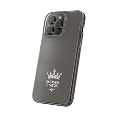 Clear Phone Case — "Chosen Status" Crown Clear Protective iPhone Case