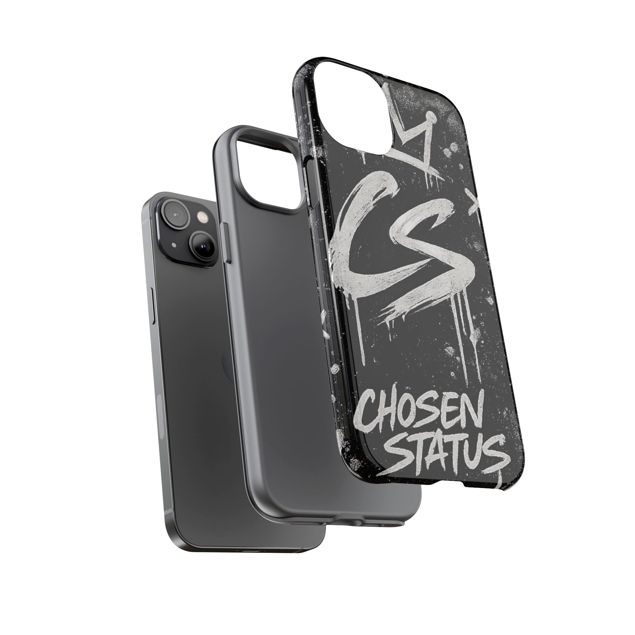 Phone Case — 'CS Chosen Status' Black Graffiti Protective Case