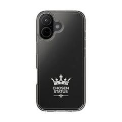 Clear Phone Case — "Chosen Status" Crown Clear Protective iPhone Case