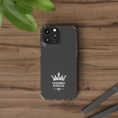 Clear Phone Case — "Chosen Status" Crown Clear Protective iPhone Case