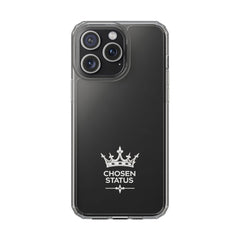 Clear Phone Case — "Chosen Status" Crown Clear Protective iPhone Case