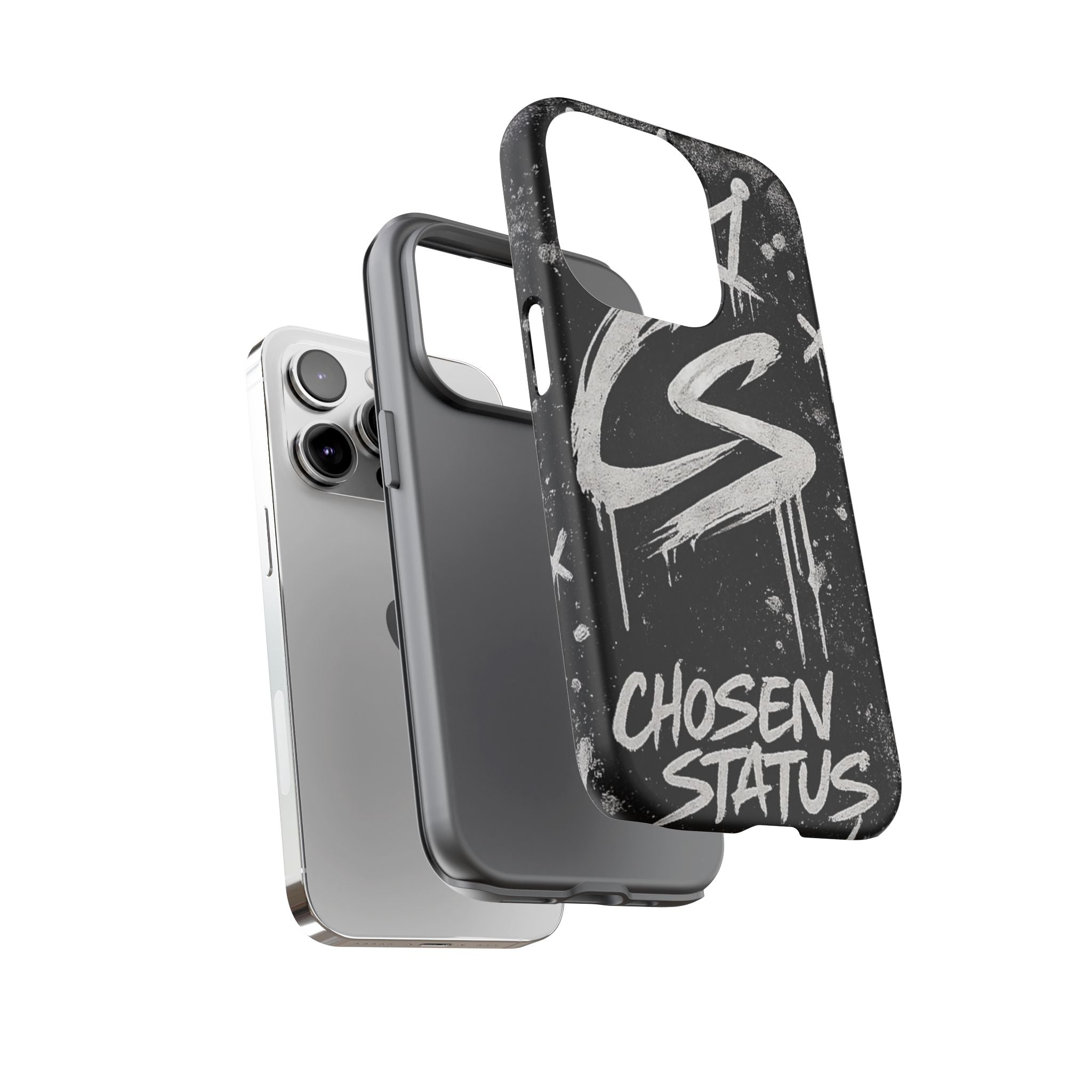 Phone Case — 'CS Chosen Status' Black Graffiti Protective Case