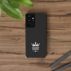 Clear Phone Case — "Chosen Status" Crown Clear Protective iPhone Case