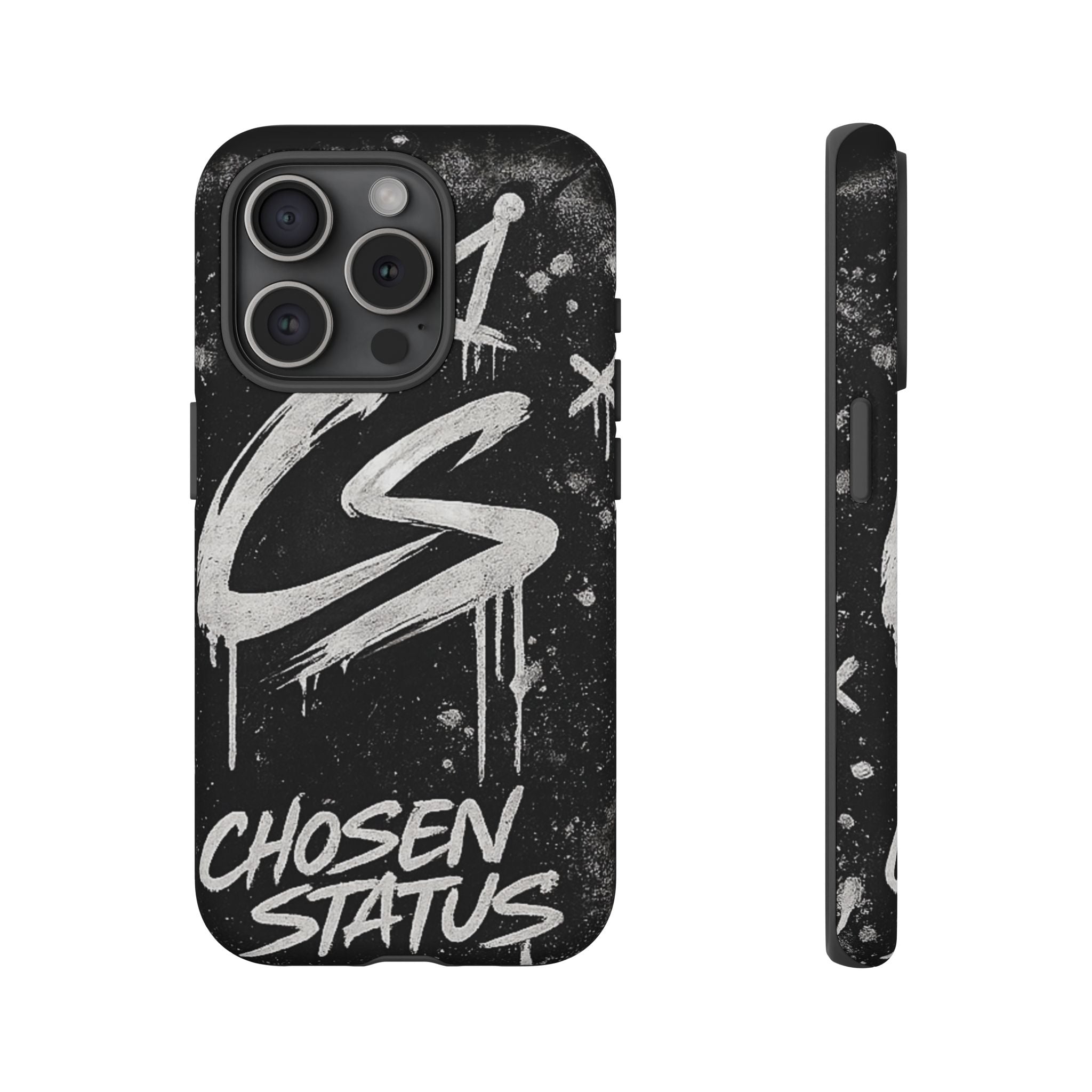 Phone Case — 'CS Chosen Status' Black Graffiti Protective Case