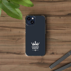 Clear Phone Case — "Chosen Status" Crown Clear Protective iPhone Case