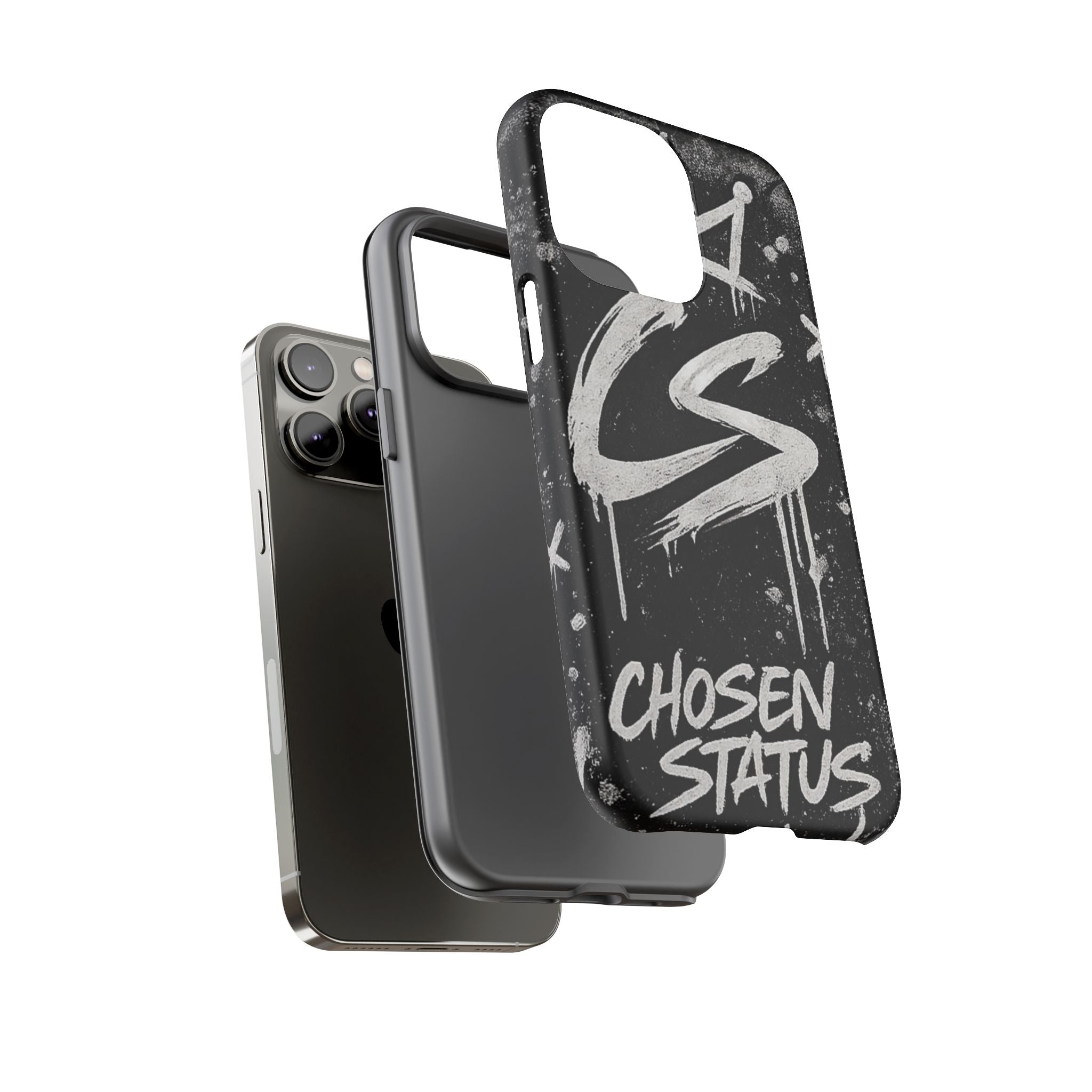 Phone Case — 'CS Chosen Status' Black Graffiti Protective Case