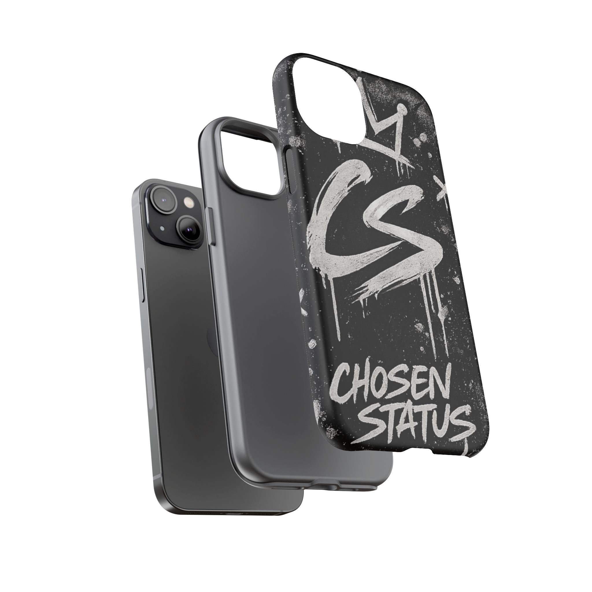 Phone Case — 'CS Chosen Status' Black Graffiti Protective Case