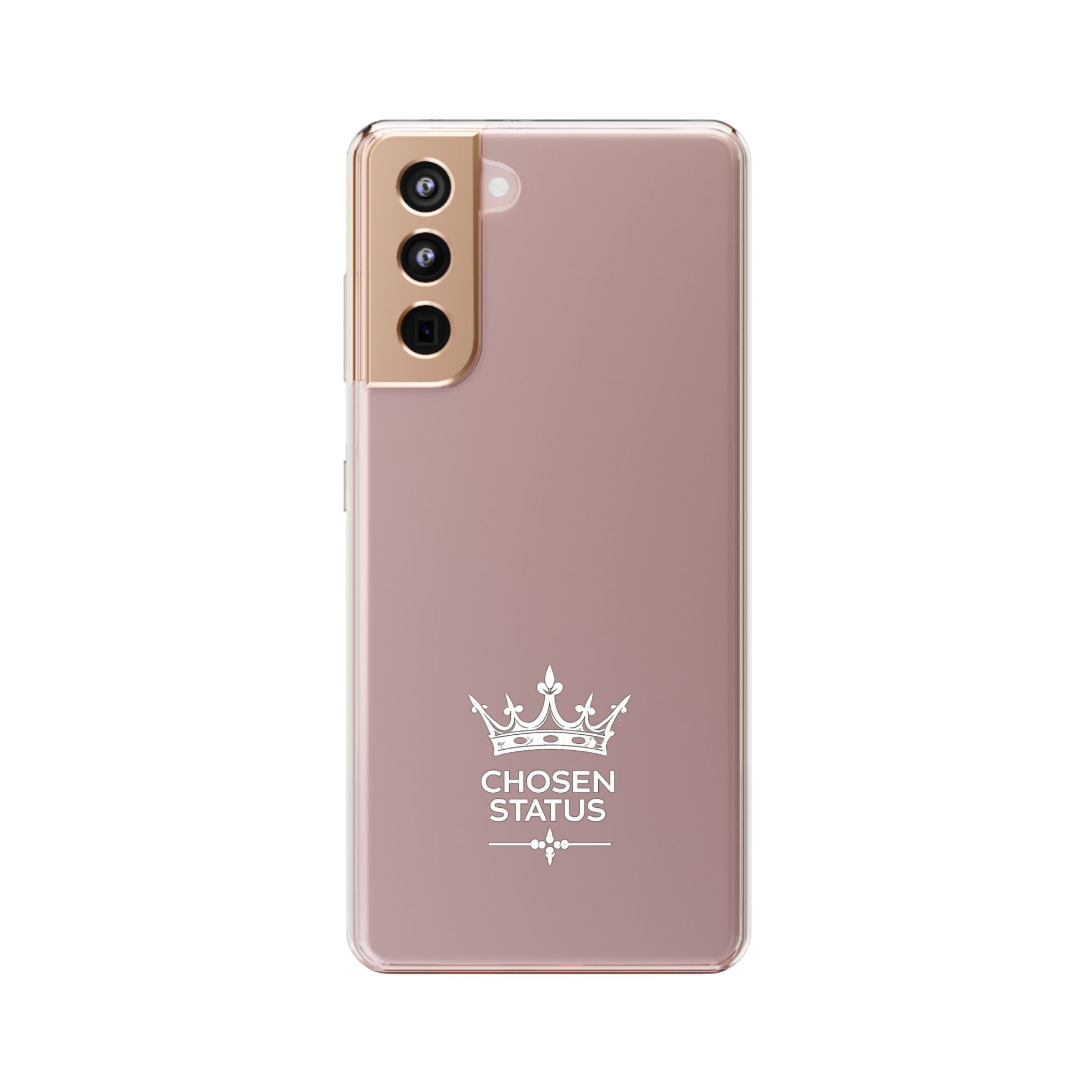Clear Phone Case — "Chosen Status" Crown Clear Protective iPhone Case