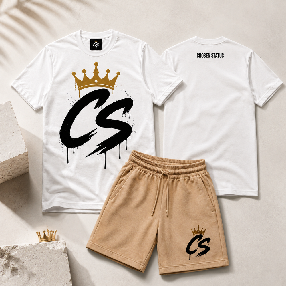 White / Tan Premium Cotton Set