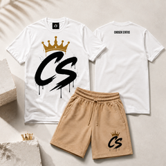 White / Tan Premium Cotton Set