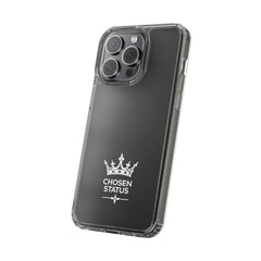 Clear Phone Case — "Chosen Status" Crown Clear Protective iPhone Case
