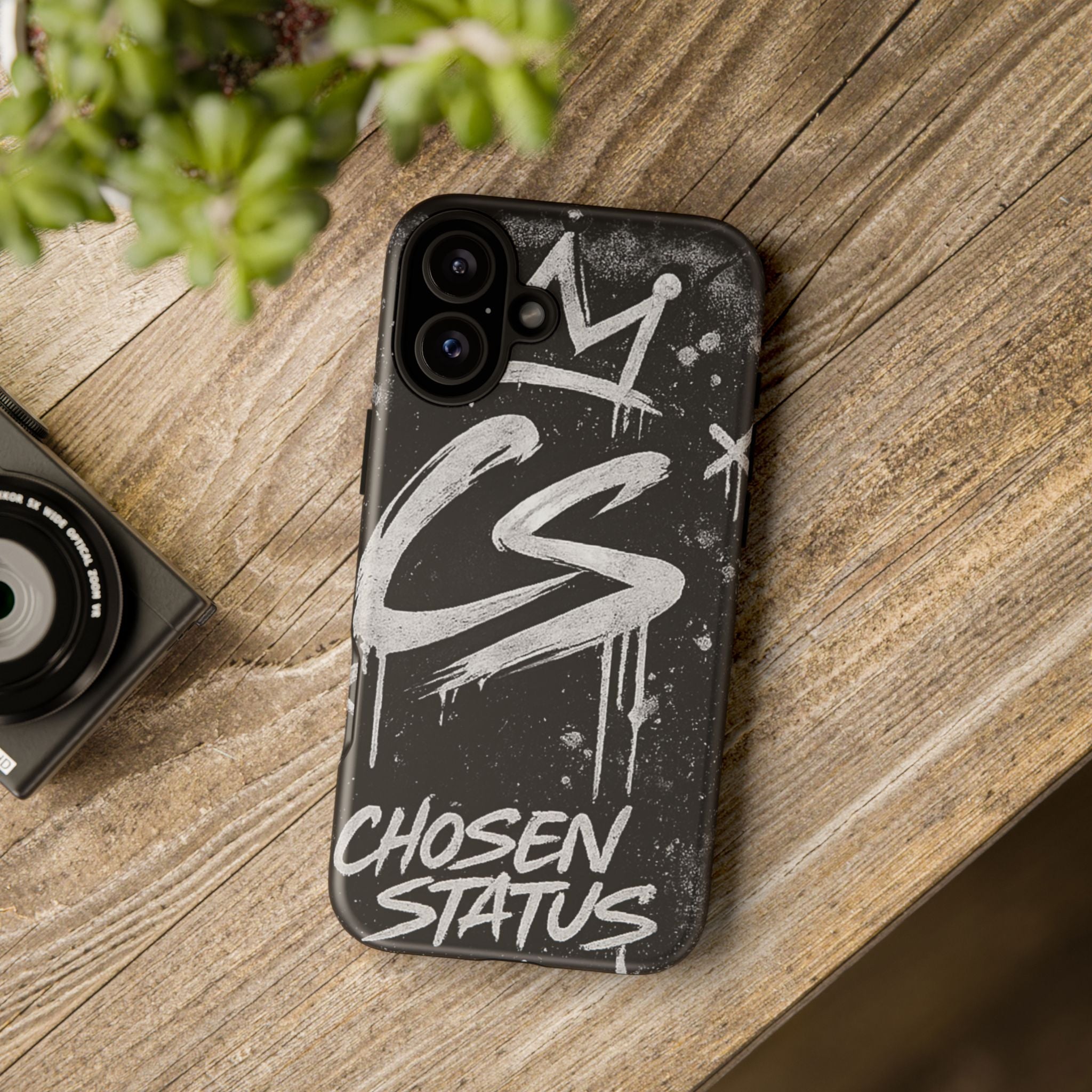 Phone Case — 'CS Chosen Status' Black Graffiti Protective Case