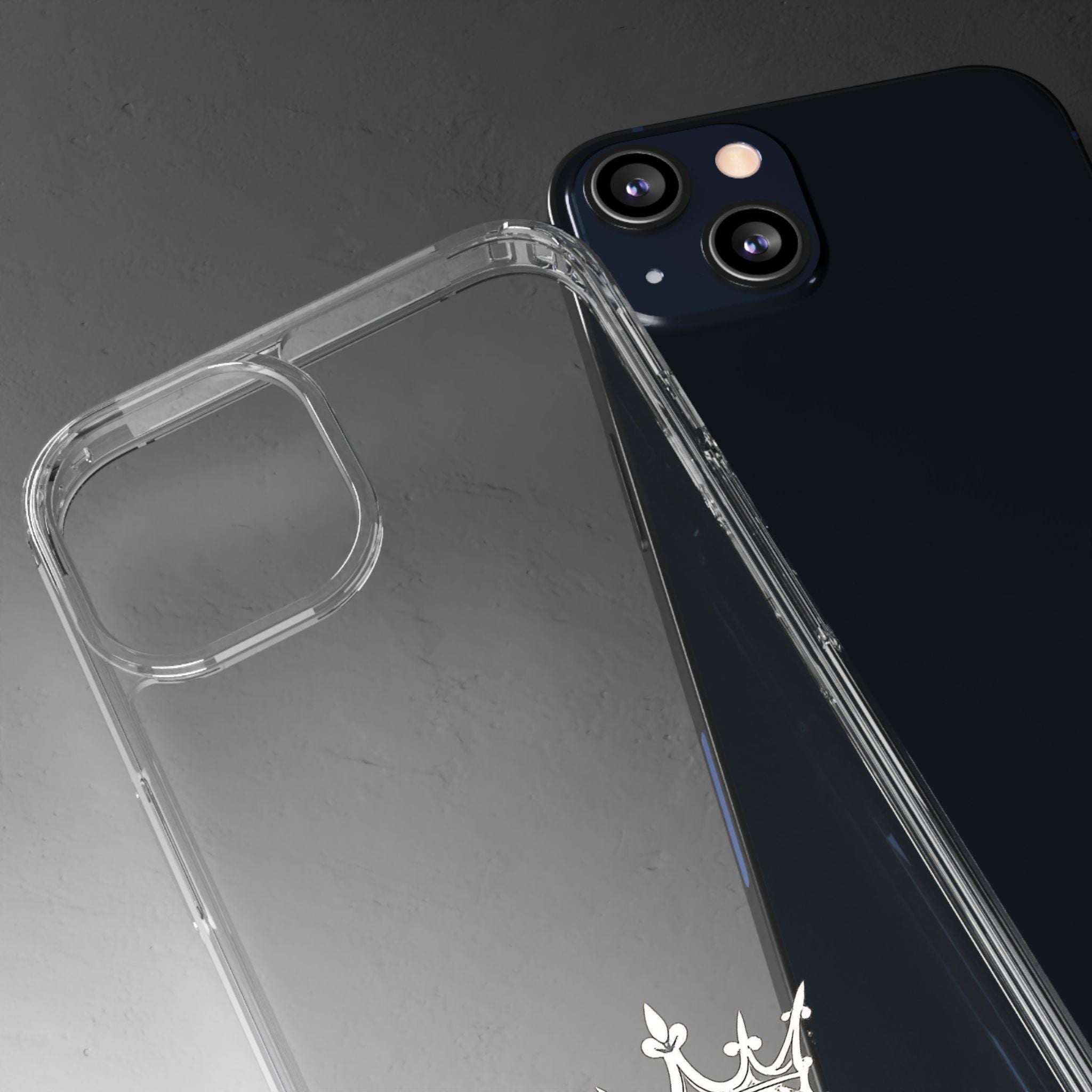 Clear Phone Case — "Chosen Status" Crown Clear Protective iPhone Case