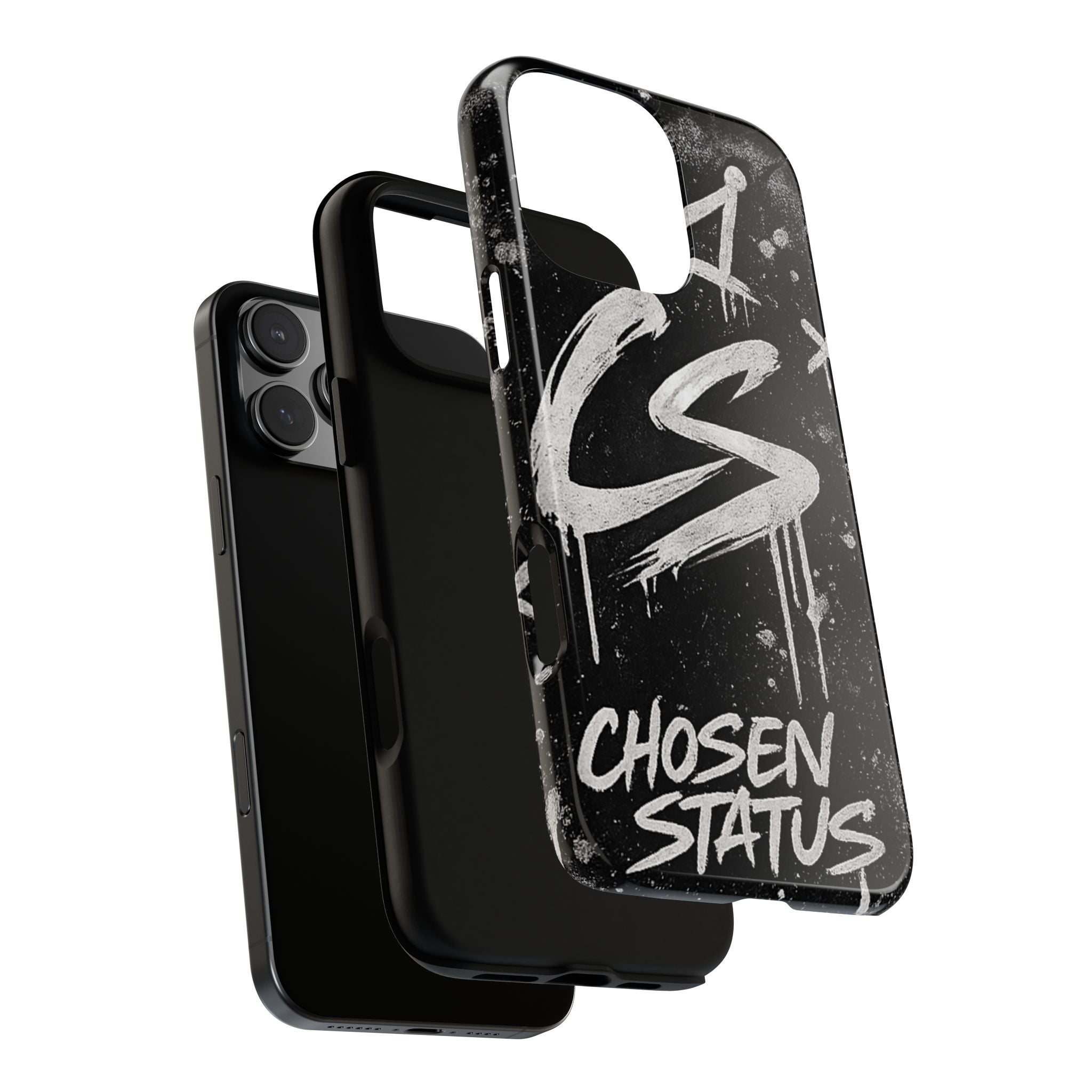 Phone Case — 'CS Chosen Status' Black Graffiti Protective Case