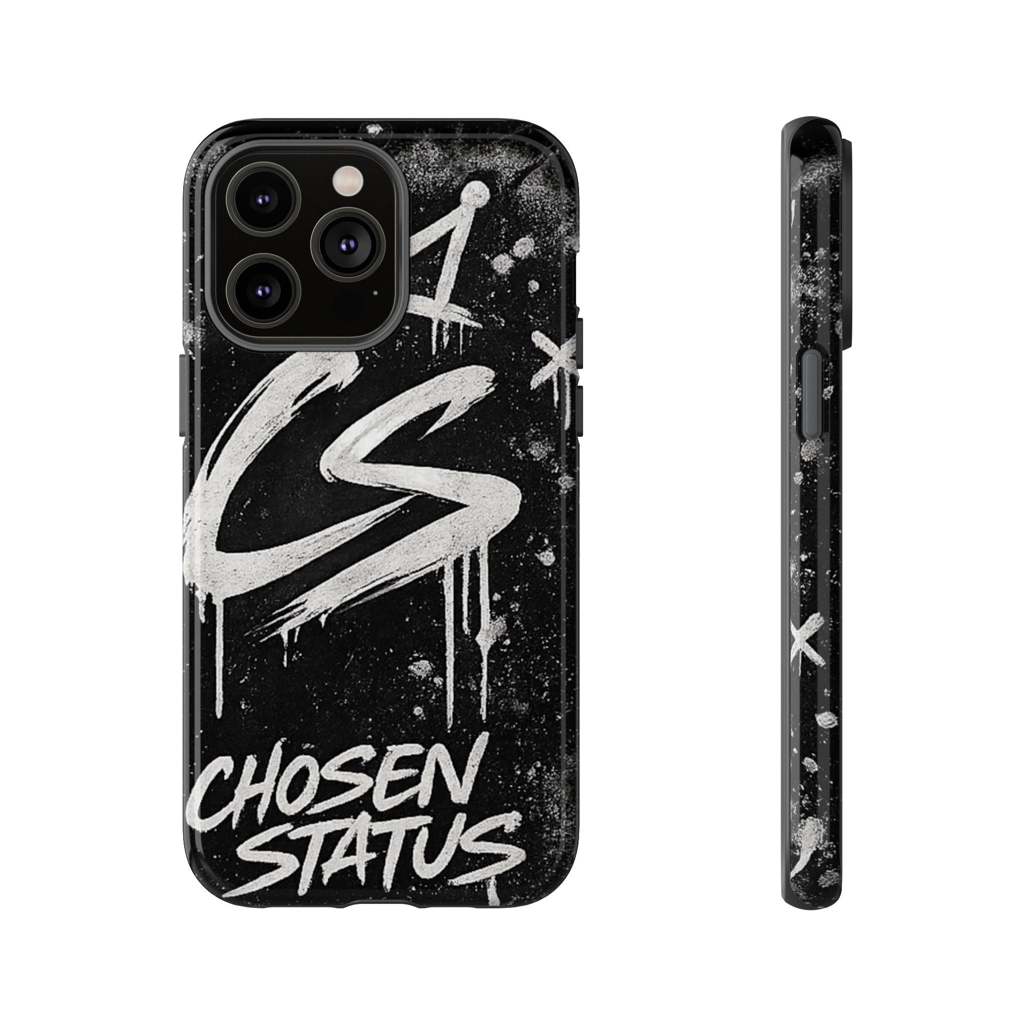 Phone Case — 'CS Chosen Status' Black Graffiti Protective Case