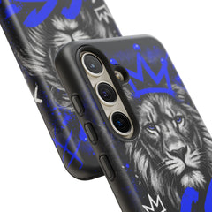 Lion “Chosen Status” Phone Case — Blue Graffiti Protective Cover