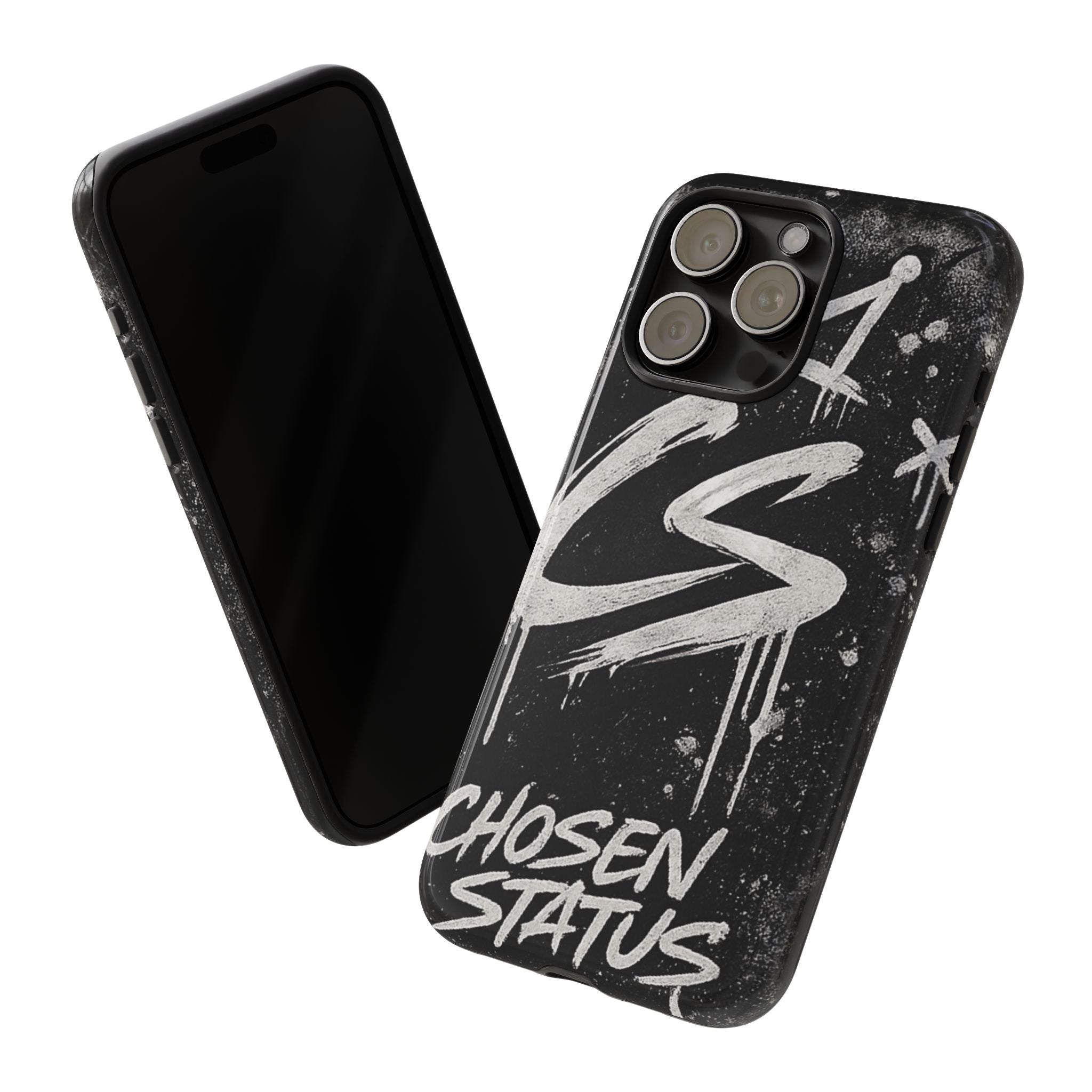 Phone Case — 'CS Chosen Status' Black Graffiti Protective Case