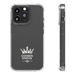 Clear Phone Case — "Chosen Status" Crown Clear Protective iPhone Case