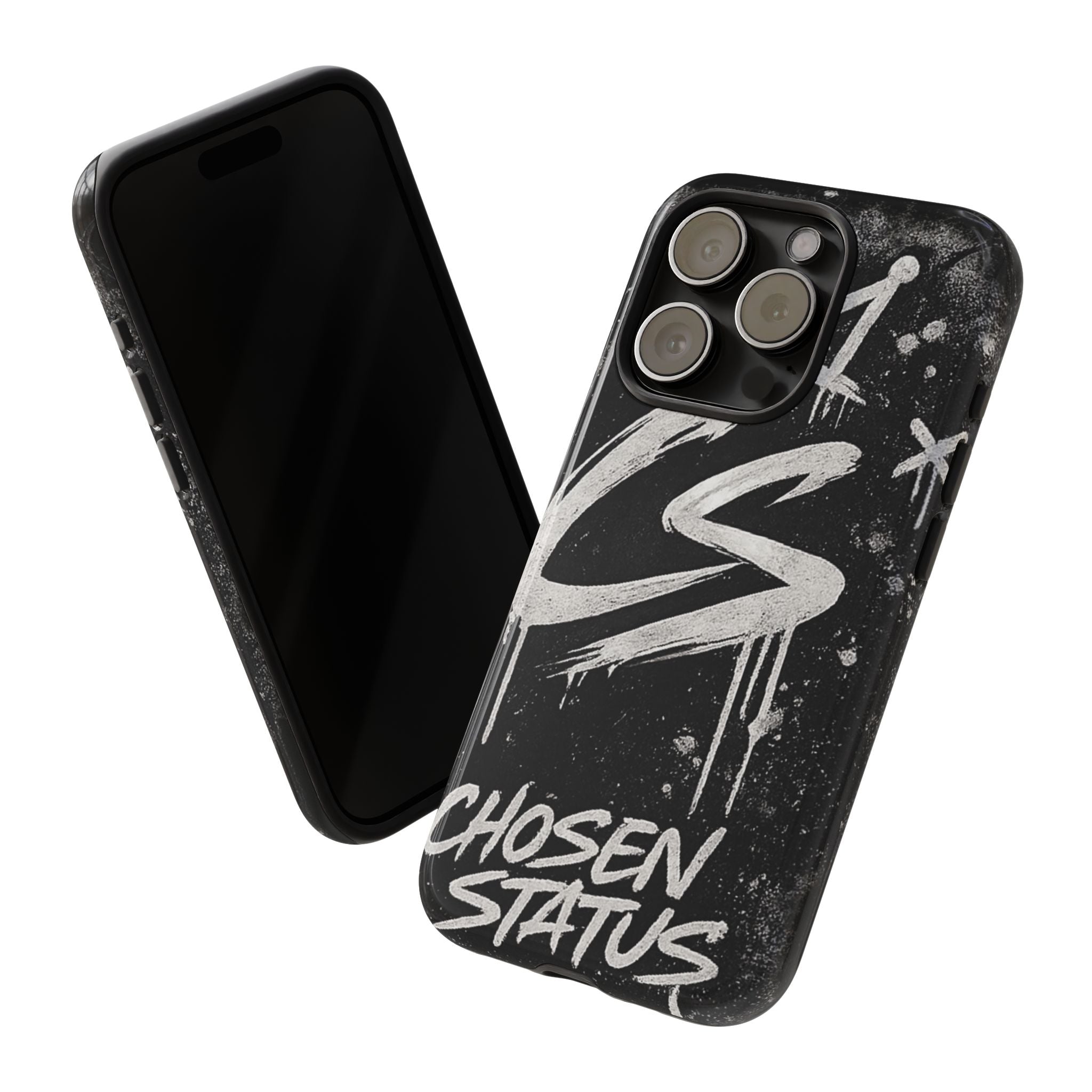 Phone Case — 'CS Chosen Status' Black Graffiti Protective Case