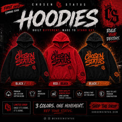 BLACK / ORANGE HEAVYWEIGHT HOODIE