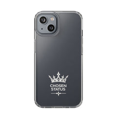 Clear Phone Case — "Chosen Status" Crown Clear Protective iPhone Case