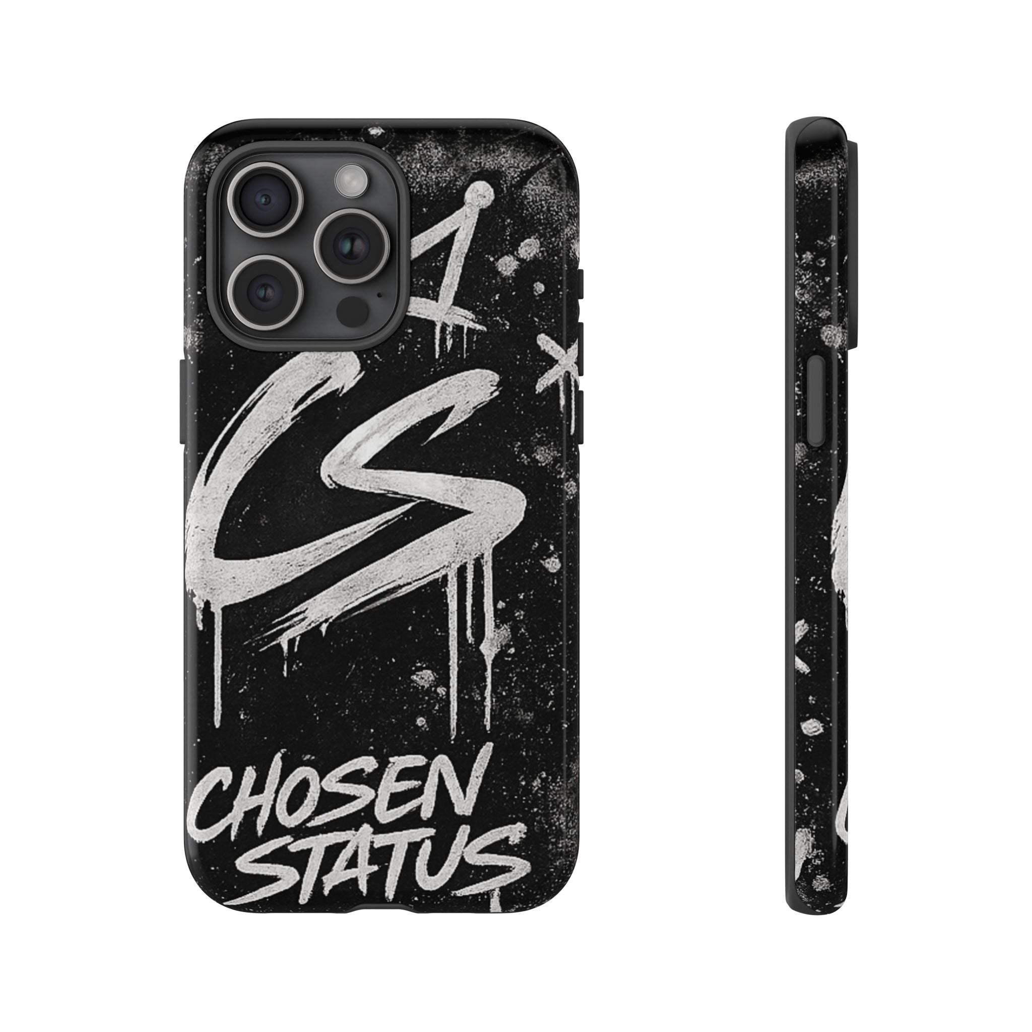 Phone Case — 'CS Chosen Status' Black Graffiti Protective Case