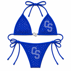 Chosen Status Rhinestone Bikini-Royal Blue