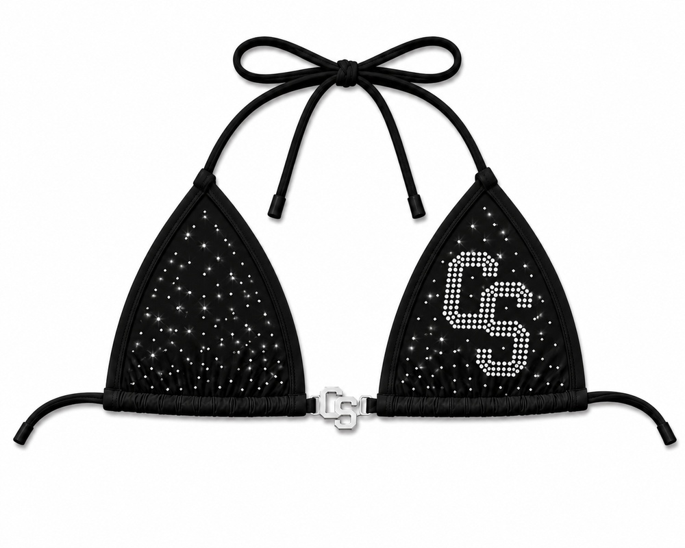 Chosen status Rhinestone Bikini-Black