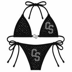 Chosen status Rhinestone Bikini-Black