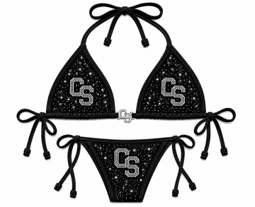 Chosen status Rhinestone Bikini-Black