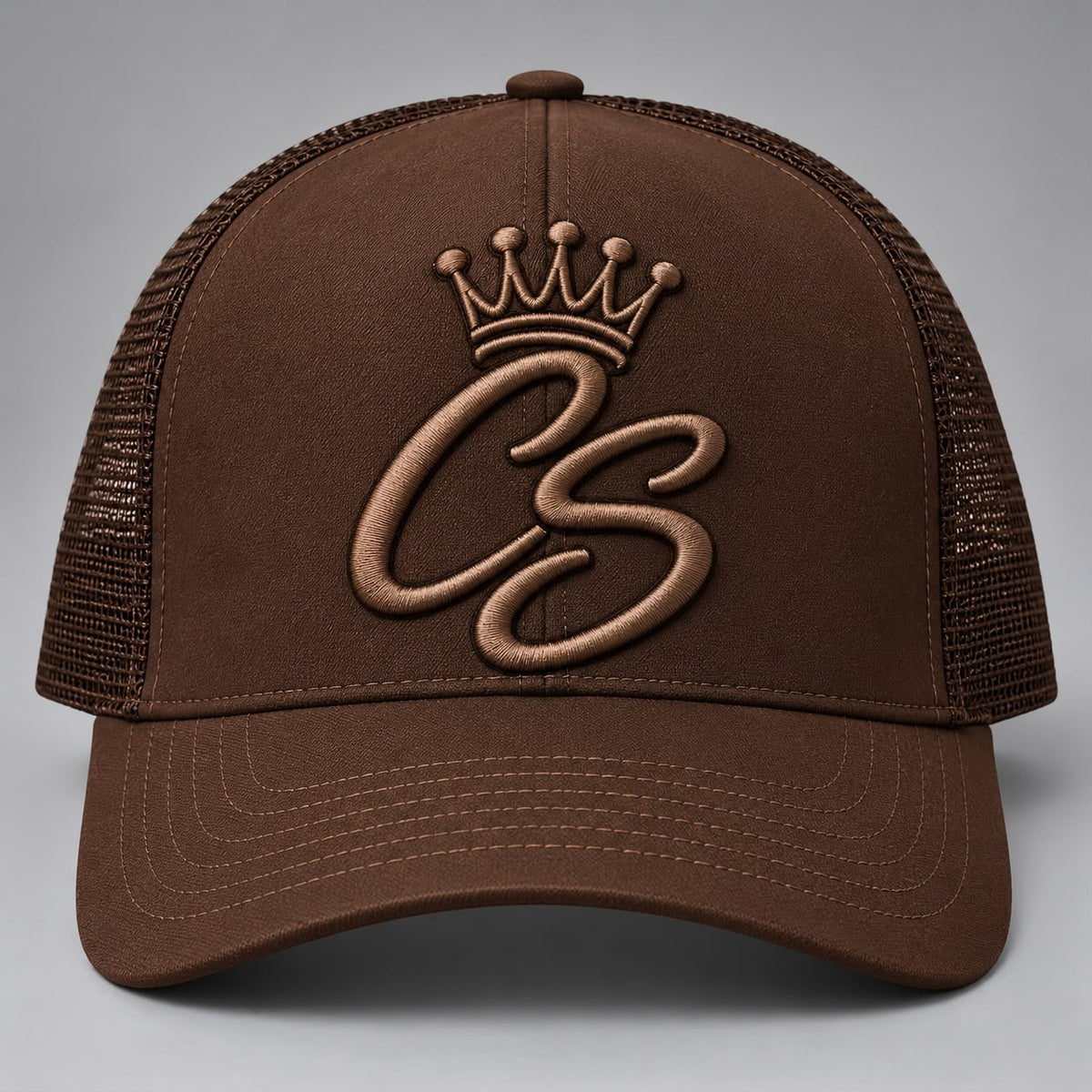 CS Crown Trucker Hat — Mocha Brown