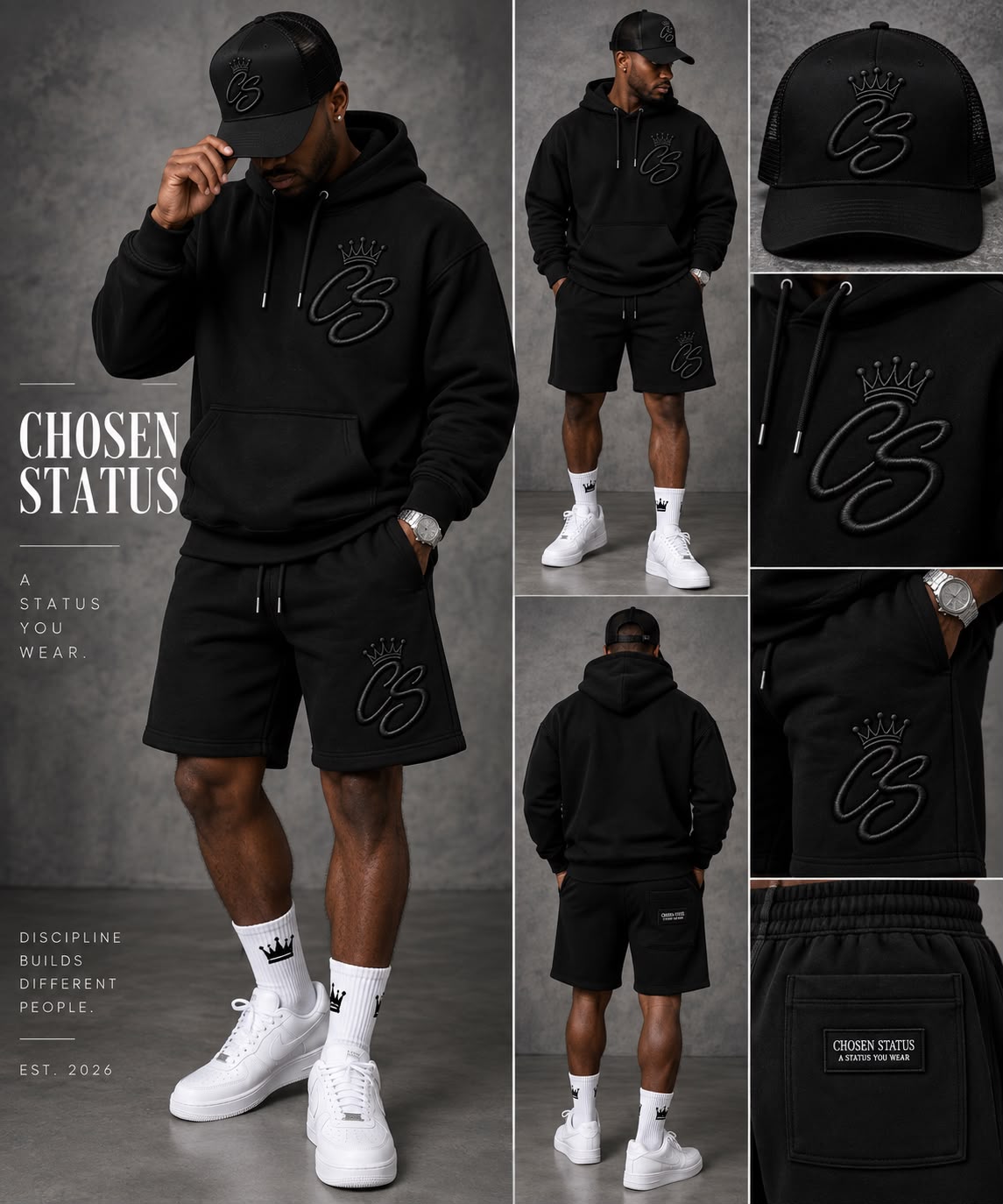 BLACK FALL HOODIE LOOK