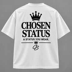 Chosen Status Signature Tee — White / Black