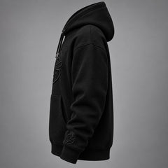 Heavyweight Signature Hoodie — Jet Black — 420GSM