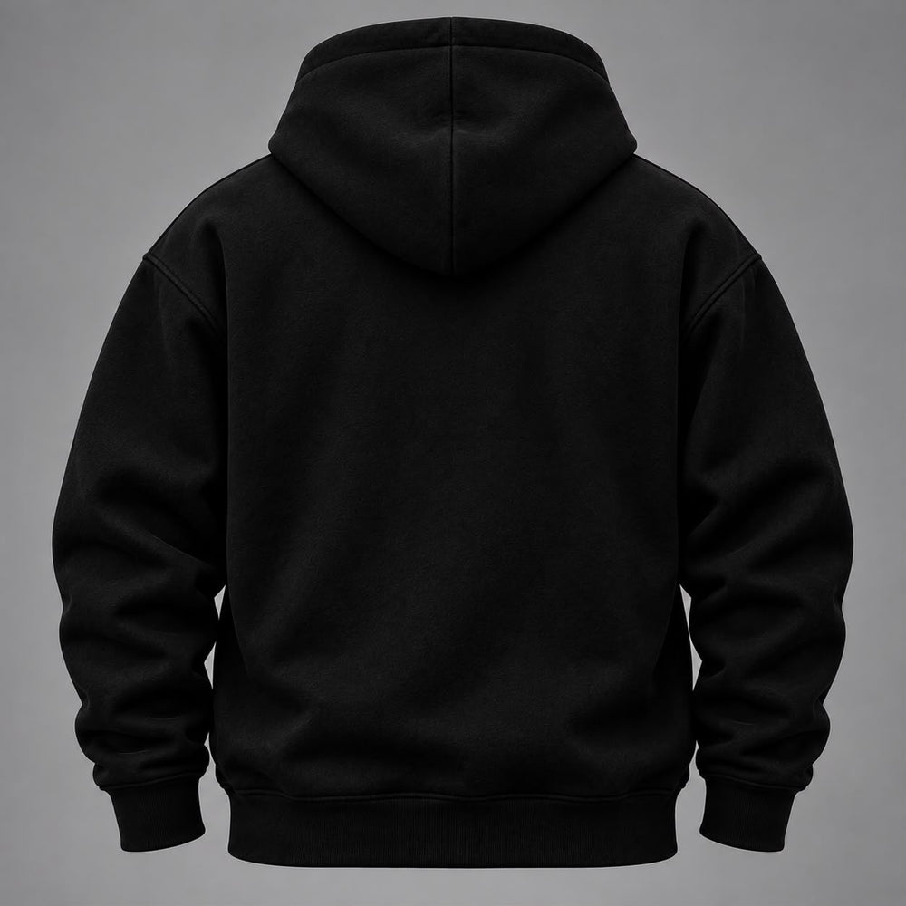 Heavyweight Signature Hoodie — Jet Black — 420GSM