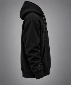 Heavyweight Signature Hoodie — Jet Black — 420GSM
