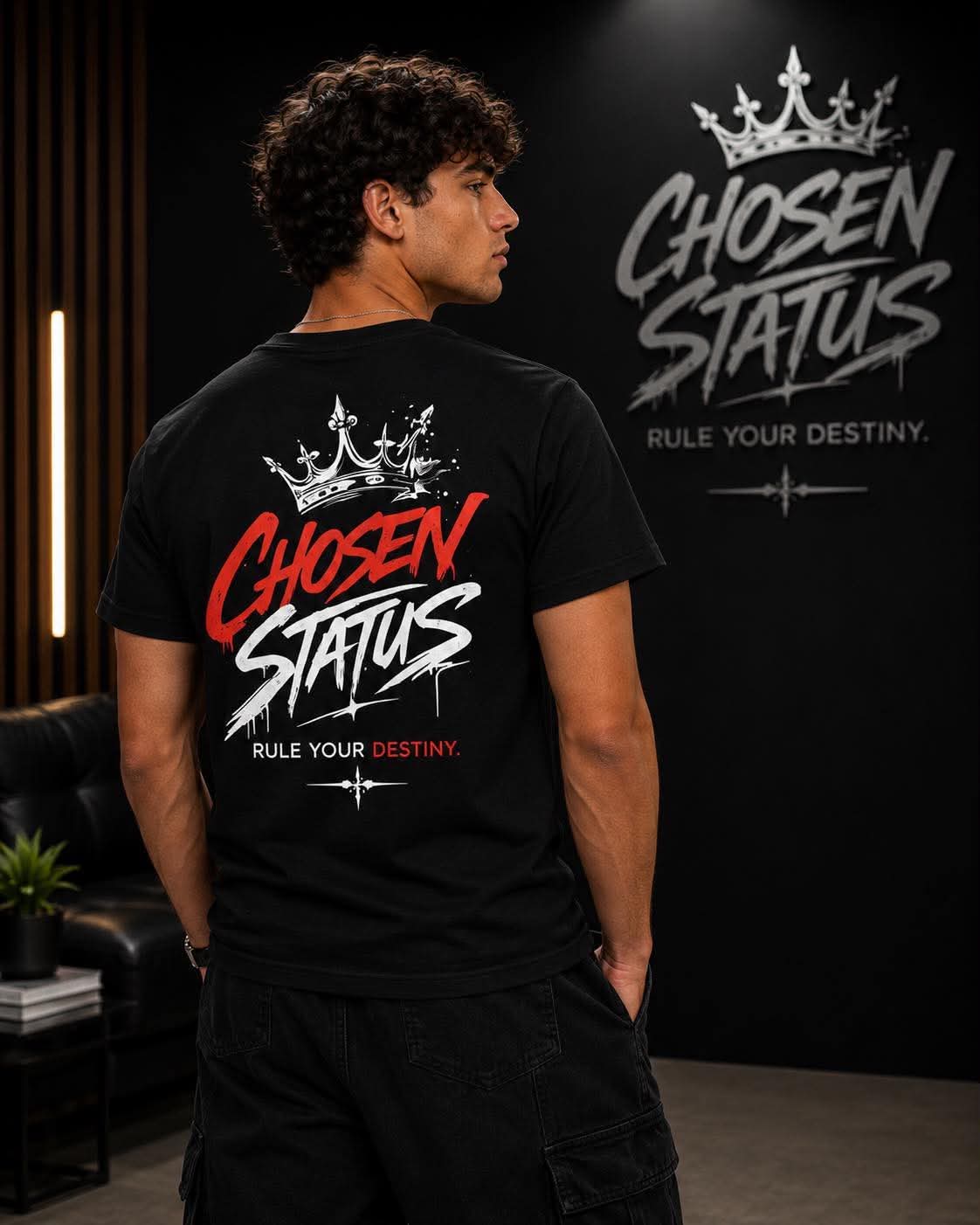 BLACK CHOSEN STATUS TEE