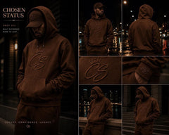 BROWN CHOSEN STATUS HOODIE