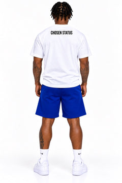 White / Royal Blue Premium Cotton Set
