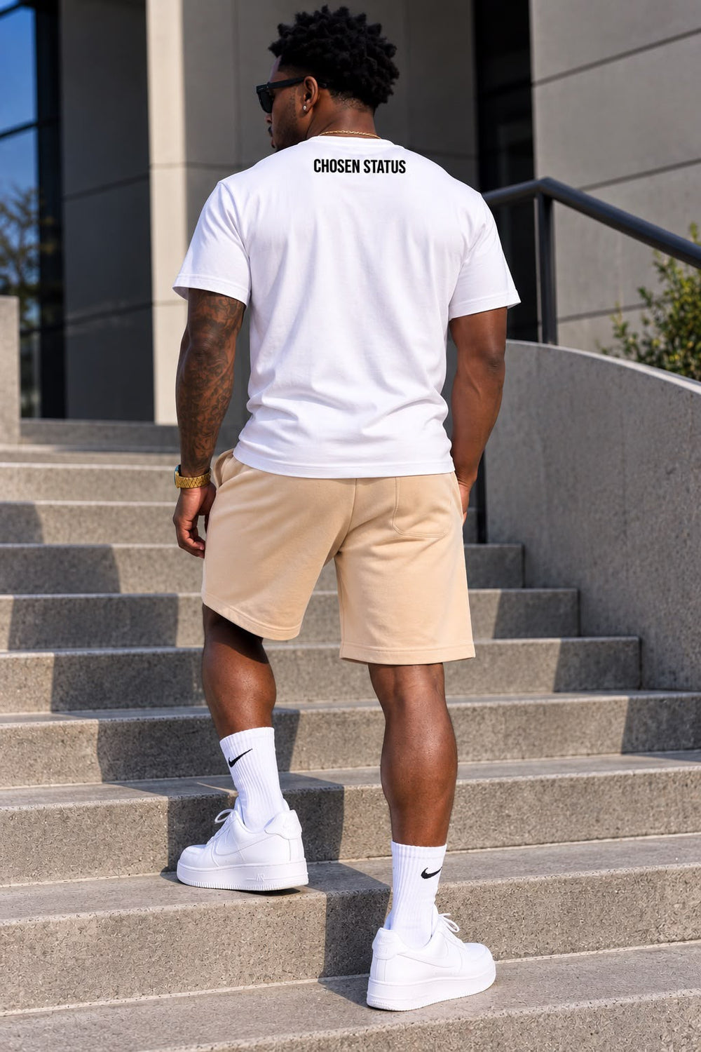 White / Tan Premium Cotton Set