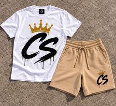White / Tan Premium Cotton Set