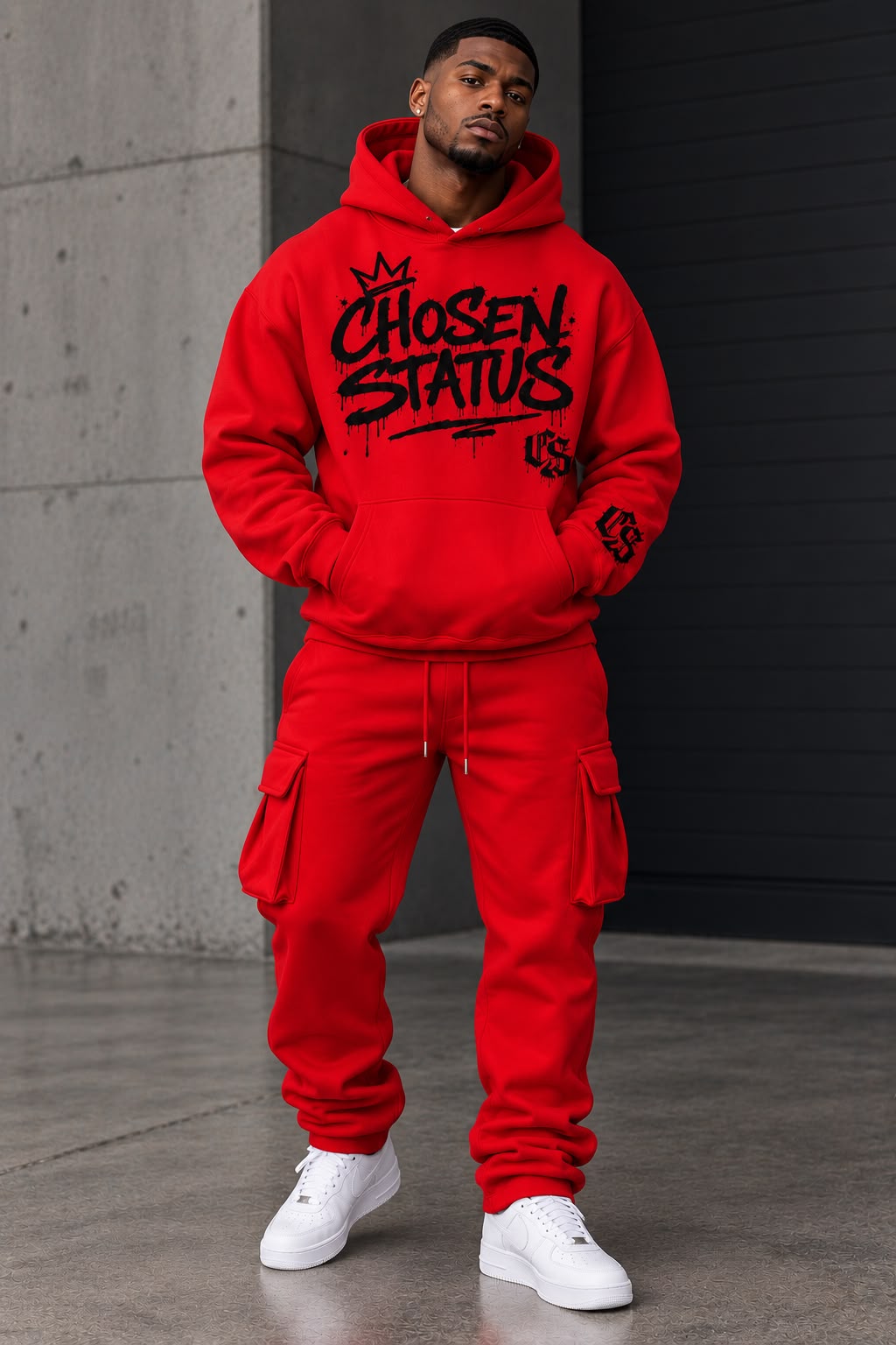 RED / BLACK HEAVYWEIGHT HOODIE