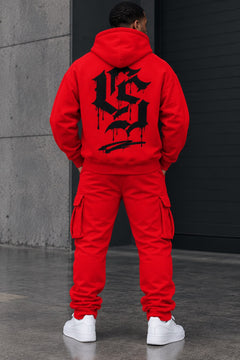 RED / BLACK HEAVYWEIGHT HOODIE